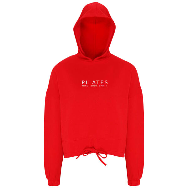 Mind Body Spirit Cropped Hoodie - Cream text Thumbnail