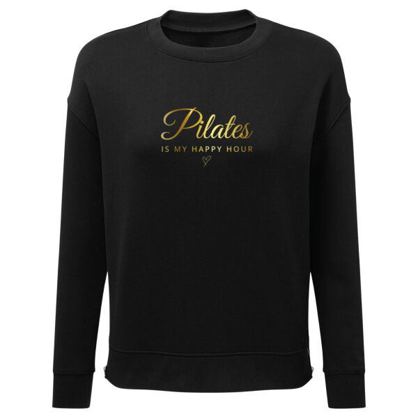 Pilates is my Happy Hour Metallic Slogan Sweatshirt Thumbnail